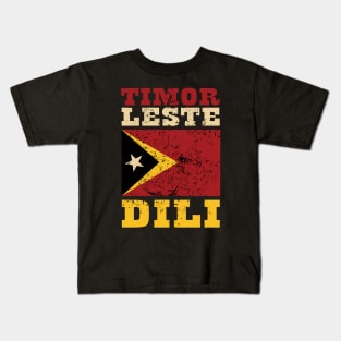 Flag of Timor Leste Kids T-Shirt